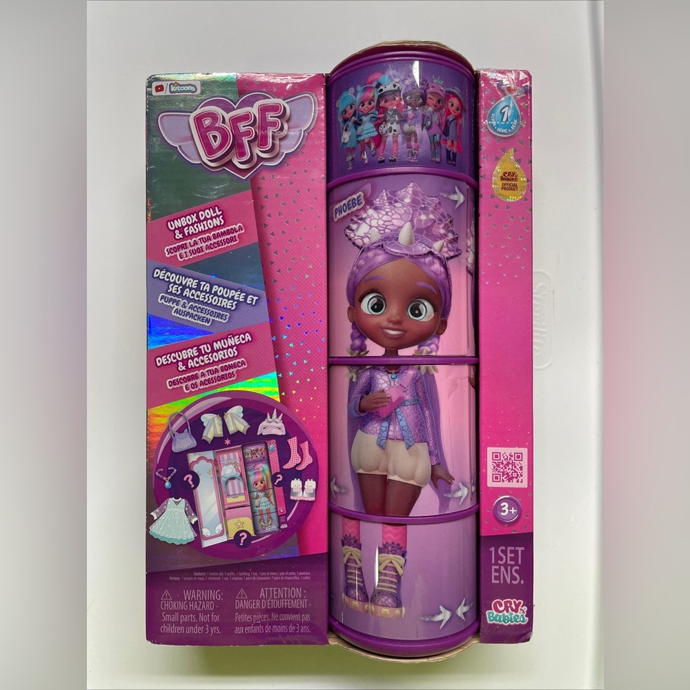 Cry Babies Phoebe BFF  Fashion Doll with 9+ Surprises Including Outfit NEW